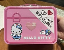 Vintage Hello Kitty First Aid Kit Tin 75-Piece Box 2014 Sanrio - Factory Sealed picture