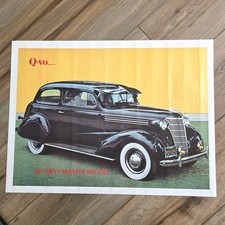 Rare Vintage 1970/80s Q-VO Lowrider Magazine 17x23 Poster 38 Chevy Master Deluxe picture