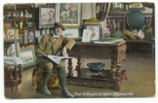 Paul de Longpre At Home Hollywood CA French Painter Postcard California picture