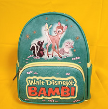 Loungefly Walt Disney Archives Bambi Tumper and Flower Green Mini Backpack NEW picture