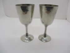 Pair of Vintage Canada Pewter Goblets 6