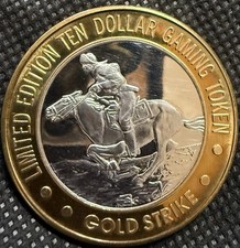 ⭐️GOLD STRIKE HOTEL & CASINO VERY Limited Edition 999% .6 Oz Pure Silver Strike picture