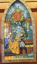Disney Parks Beauty & The Beast Stained Glass Window Replica Art Of Disney 23” picture
