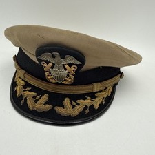 Vintage Military Navy Commander Hat Miyazima & Co LTD 1930s or 1940s picture
