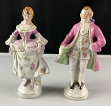 Vintage Japan Porcelain Colonial Couple Figurines Set 4.5
