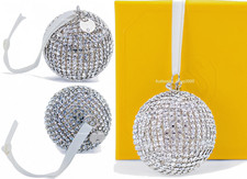 New 100% Auth SWAROVSKI Holiday Magic Disco Crystal Mesh Ball Ornament 5737045 picture