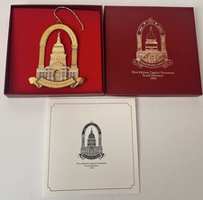 1996 1st Edition Texas State Capitol South Entrance Christmas Ornament with Box picture