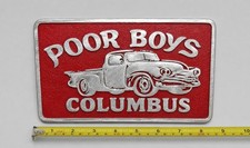 Cast Aluminum Car Club Plaque  POOR BOYS.  COLUMBUS picture