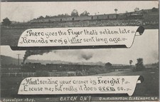 Steam Railroad Train Flyer Freight Claremont NH Northfield Vermont VT Postcard picture