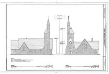 Casselton North Dakota St Stephen's Episcopal Church HABS 1900s Elevation Plan picture