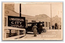 Universal City California RPPC ~ Hollywood ~  Back Lot entrance ~ Film Capital picture