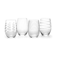 Mikasa Cheers Stemless Wine Glasses, Set of 4, 17-Ounce 17 Ounces, Clear picture