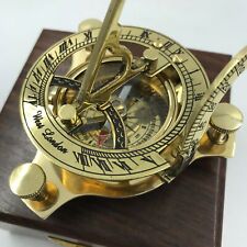 Nautical Antique Brass Sun Dial Compass, Stunning 3.25
