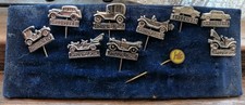 Vintage Skoda Car Stick Pin Badge Collection 9 + 1 Historic Models 1905-1964  picture