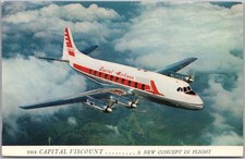 1950s CAPITAL AIRLINES Postcard 