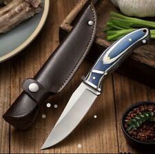 Skinner Knife Steel Wooden Bolster Fixed Knife picture