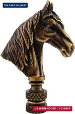 Solid Brass Horse Lamp Finial Heavy 111g 2.7
