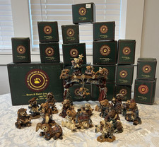 Boyds Bears & Friends NATIVITY SET of 20 Pieces BEARSTONE Collection W/Boxes picture
