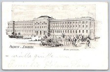 Antique Croatia Postcard ZAGREB Realna Gimnazija School 1900 picture