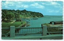 Vintage postcard: Rockport, Maine harbor from bridge picture