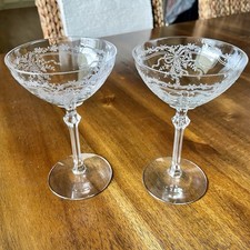 Two Fostoria June Champagne/Sherbet Clear Crystal -  picture