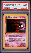 Pokémon Gym Challenge Sabrina's Gastly 1st Edition #96/132 PSA 8 Cert 165825148 picture