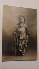 Antique Japanese Studio Photograph Young Girl Kimono Shichi Go San Portrait picture