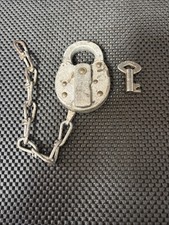 Vintage SLAYMAKER 1957 Lock W/ Key & Chain.  i2 picture