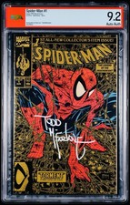 SPIDER-MAN # 1 GOLD EDITION  1990 TORMENT SIGNED STAN LEE TODD MCFARLANE PSA 9.2 picture