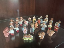 Vintage Spanish “mud people” nativity set picture