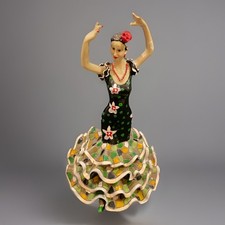 “Caprichos Gaudi By Creaciones Velasco Hand Painted Dancing Figure Mosaic Dress picture