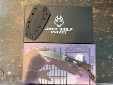 JACK WOLF KNIVES GATEWAY FIXEDC - VIBE JUTE BISON FIXED BLADE EDC KNIFE picture