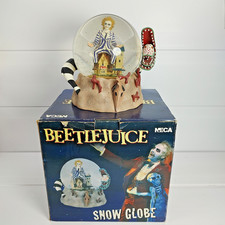Vintage NECA Beetlejuice 2001 SnowGlobe with original box Holloween Snow Globe picture