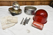 Vintage Beacon Ray Federal Sign & Signal Junior Dome Light Red Parts picture