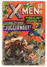 X-Men 12 1965 Marvel Comics G- 1.8 1st App Juggernaut Marvel Girl Cyclops Beast picture
