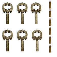  Creative Hobbies Brass Finish Metal Socket Key Turn Knob with 1/2 Brass Extende picture