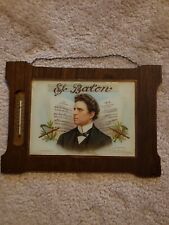 El Baton Reverse Painted Glass Cigar Advertising Thermometer picture
