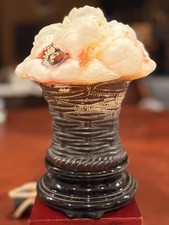 Antique 1920s Tiffin Glass E-2 Flower Basket Boudoir Lamp Novelty Rose Bulb 9” picture