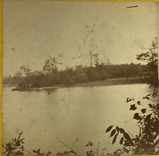 Antique St. Lawrence River View from Hog Island Stereoview Card  picture