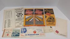 Vintage Milwaukee Road Railroad Ephemera Lot Timetables Hiawatha 1950s 1960s picture