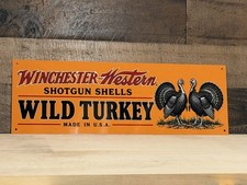 Winchester- Western Shotgun Shells Wild Turkey Ammunition Decor Sign picture