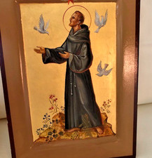 St Francis of Assisi - Mid-Century Authentic Painting picture