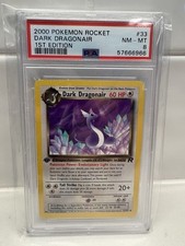 2000 PSA 8 NM-MT POKEMON ROCKET 33 DARK DRAGONAIR 1ST EDITION picture