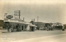Vintage RPPC Sunset Auto Camp & Standard Oil Station Cloverdale CA Postcard picture