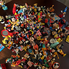 Vintage Disney Mixed Character Figurines Lot - Mickey Mouse & Friends Assorted picture