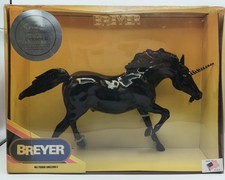 Breyer Horse 700595 Unicorn II Glossy Black Running Stallion Vtg 1995 LE in Box picture