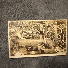 Rare 1910 Jack Johnson RPPC Knocked Out ? by Willard ,  Referee Crowd picture