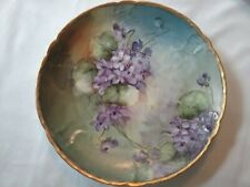 Rosenthal R.C. Bavaria Porcelain Plate Tilly Signed Dated Purple Violets 8 3/4