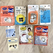 Vintage Sewing Lot Maxant Miracle Dritz Traum Scovill Cover Buttons Snaps Craft picture