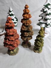 Department 56 Vintage Village Autumn Trees Set Of 3 #5652616 In Box picture